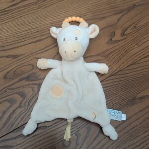 Douglas Baby Beige spotted Giraffe Security Lovey with Teething Ring. 12 Inches.
